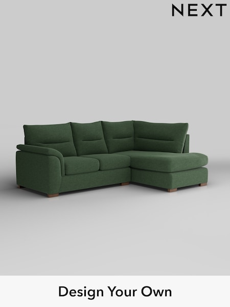 Fine Chenille Easy Clean/Mid Khaki Green Hayden Highback (W43278) | £1,825