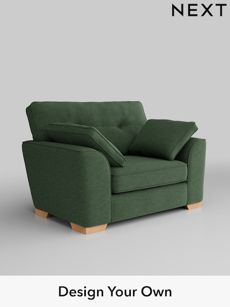 Fine Chenille Easy Clean/Mid Khaki Green Stamford Buttoned Back (W43282) | £899