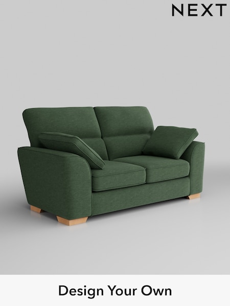 Fine Chenille Easy Clean/Mid Khaki Green Stamford Highback (W43283) | £1,199