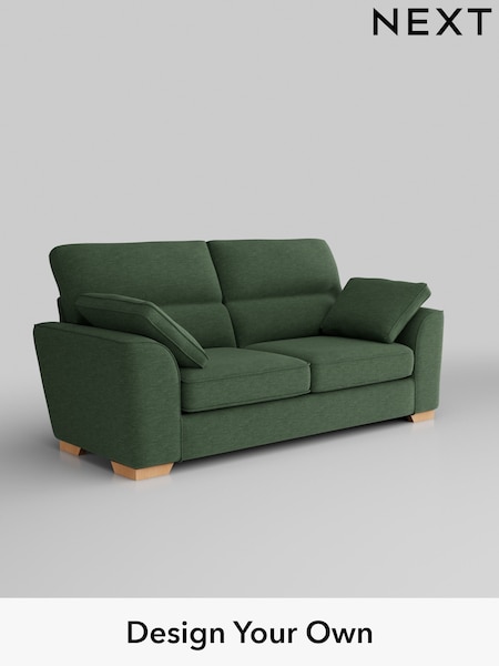 Fine Chenille Easy Clean/Mid Khaki Green Stamford Highback (W43283) | £1,299