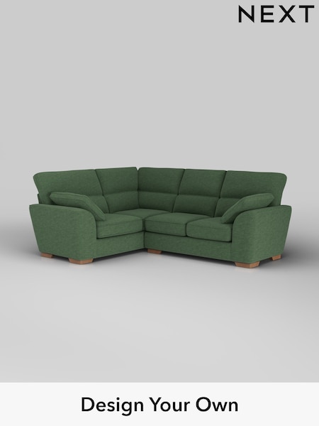 Fine Chenille Easy Clean/Mid Khaki Green Stamford Highback (W43283) | £2,150