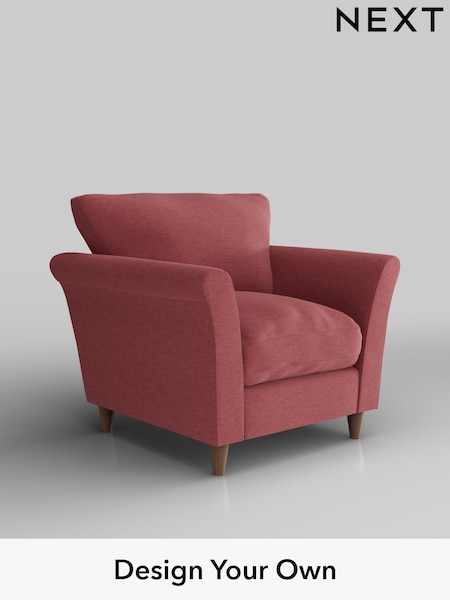 Fine Chenille Easy Clean/Mid Pink Hartley Relaxed Sit (W43292) | £825