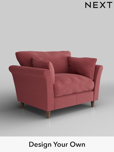 Fine Chenille Easy Clean/Mid Pink Hartley Relaxed Sit (W43292) | £925