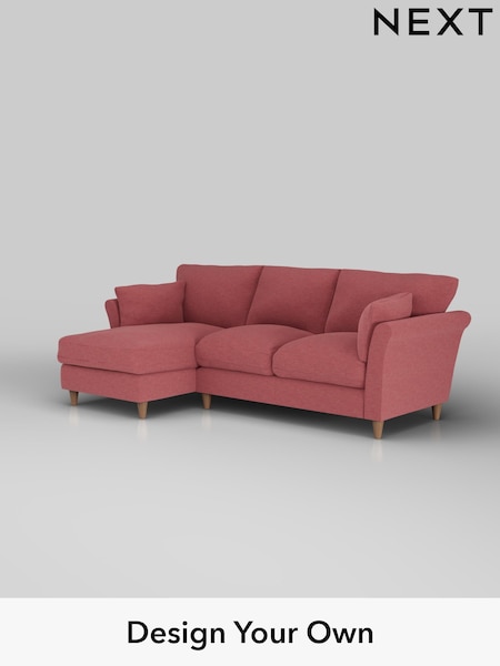 Fine Chenille Easy Clean/Mid Pink Hartley Relaxed Sit (W43292) | £1,899