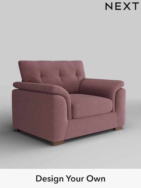 Fine Chenille Easy Clean/Mid Mulberry Purple Hayden Buttoned Back (W43305) | £850