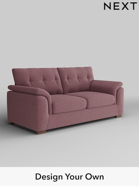 Fine Chenille Easy Clean/Mid Mulberry Purple Hayden Buttoned Back (W43305) | £1,225