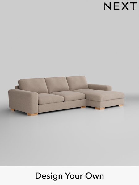 Fine Chenille Easy Clean/Mid Taupe Brown Houghton Deep Sit (W43313) | £2,250