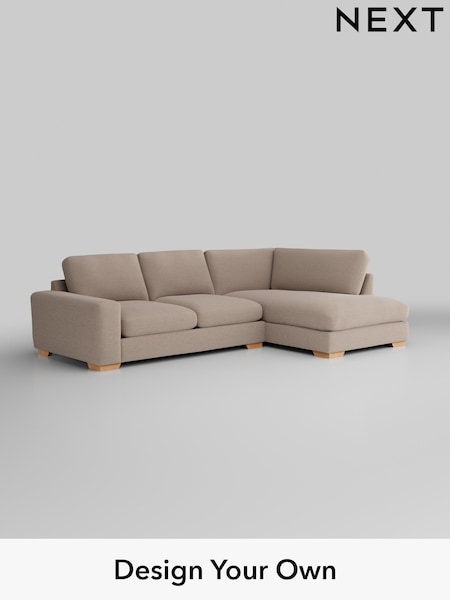 Fine Chenille Easy Clean/Mid Taupe Brown Houghton Deep Sit (W43313) | £2,199