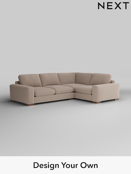 Fine Chenille Easy Clean/Mid Taupe Brown Houghton Deep Sit (W43313) | £2,575