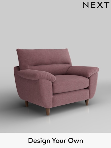 Fine Chenille Easy Clean/Mid Mulberry Purple Elliot Highback (W43315) | £775