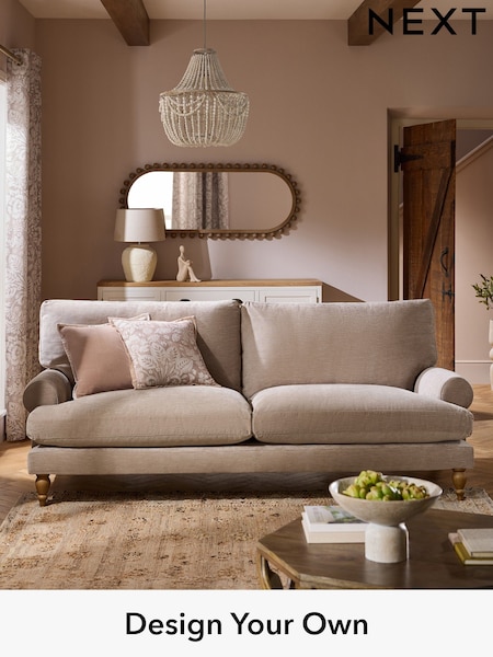 Fine Chenille Easy Clean/Mid Taupe Brown Erin Deep Relaxed Sit (W43316) | £1,375