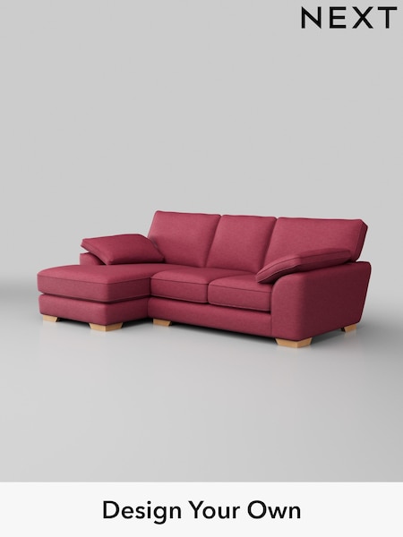 Fine Chenille Easy Clean/Mid Raspberry Pink Stamford Grand Relaxed Sit (W43330) | £2,275