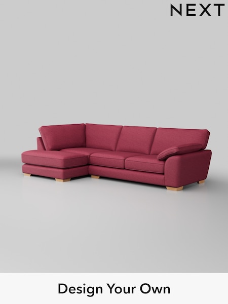 Fine Chenille Easy Clean/Mid Raspberry Pink Stamford Grand Relaxed Sit (W43330) | £2,525