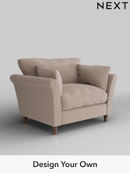 Fine Chenille Easy Clean/Mid Taupe Brown Hartley Relaxed Sit (W43331) | £925