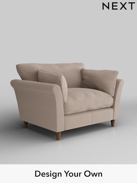 Fine Chenille Easy Clean/Mid Taupe Brown Hartley Relaxed Sit (W43331) | £1,025