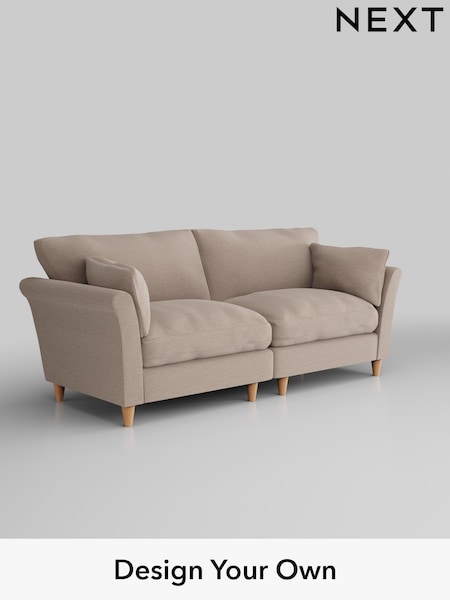Fine Chenille Easy Clean/Mid Taupe Brown Hartley Relaxed Sit (W43331) | £1,375