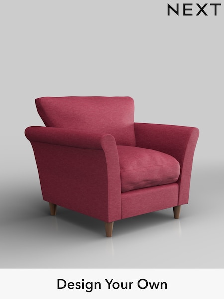 Fine Chenille Easy Clean/Mid Raspberry Pink Hartley Relaxed Sit (W43336) | £825
