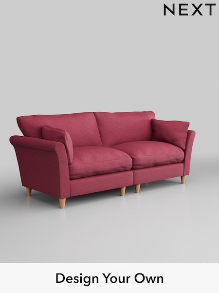 Fine Chenille Easy Clean/Mid Raspberry Pink Hartley Relaxed Sit (W43336) | £1,375
