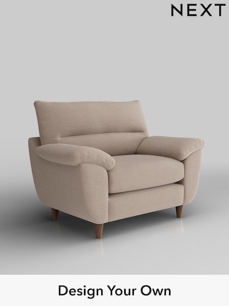 Fine Chenille Easy Clean/Mid Taupe Brown Elliot Highback (W43344) | £775