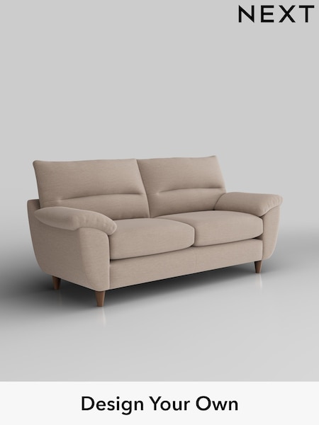 Fine Chenille Easy Clean/Mid Taupe Brown Elliot Highback (W43344) | £1,175