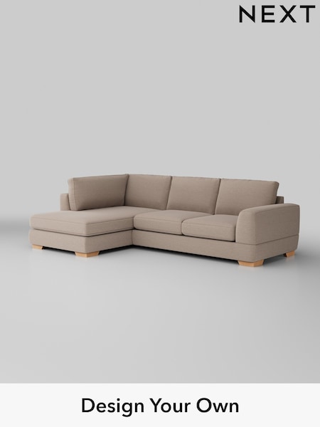 Fine Chenille Easy Clean/Mid Taupe Brown Clayton (W43348) | £1,825