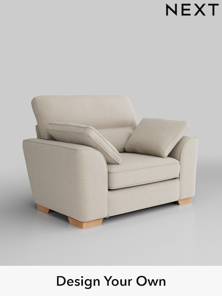 Fine Chenille Easy Clean/Oyster Stamford Highback (W43357) | £899