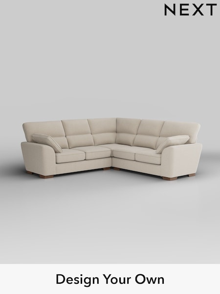 Fine Chenille Easy Clean/Oyster Stamford Highback (W43357) | £2,425