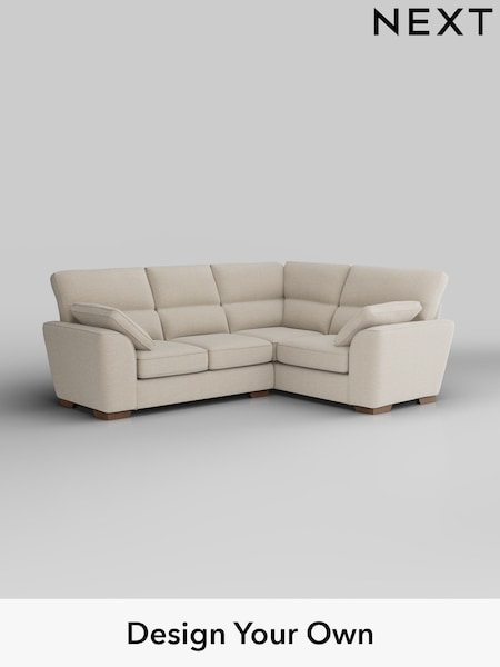 Fine Chenille Easy Clean/Oyster Stamford Highback (W43357) | £2,150