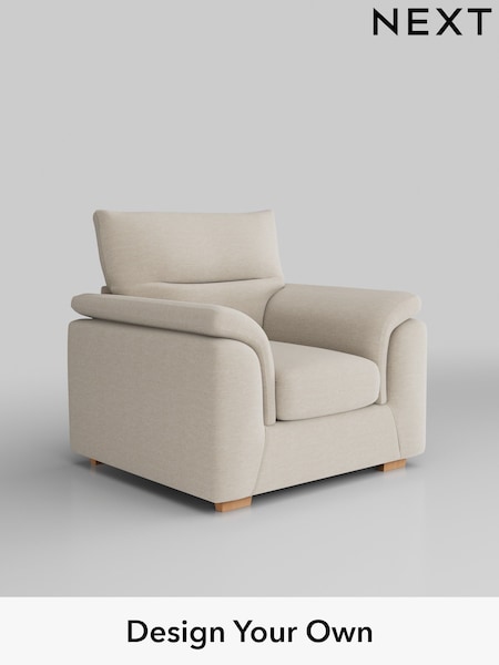 Fine Chenille Easy Clean/Oyster Hayden Highback (W43362) | £750