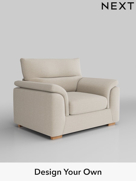Fine Chenille Easy Clean/Oyster Hayden Highback (W43362) | £850
