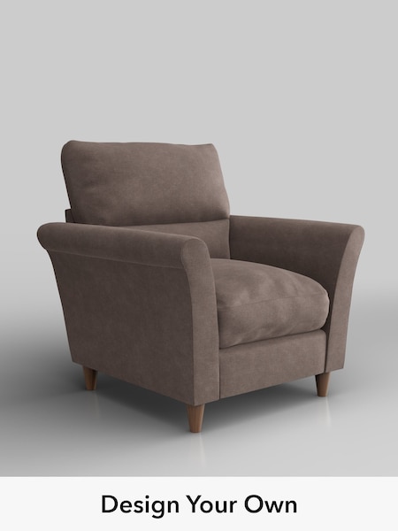 Luxe Chenille/Mink Brown Hartley Highback Relaxed Sit (W43373) | £975