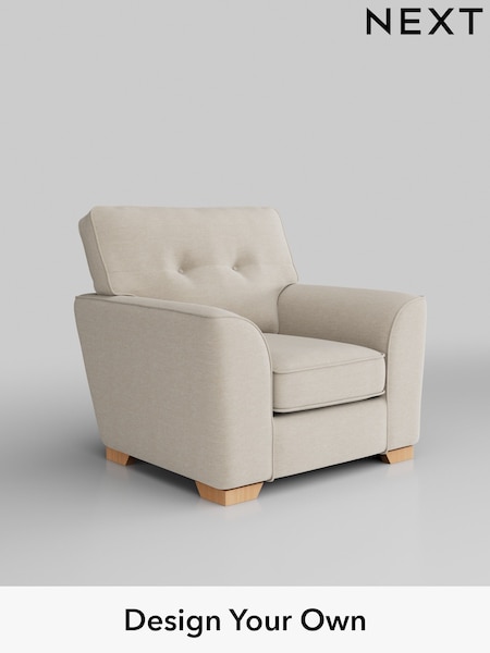 Fine Chenille Easy Clean/Oyster Stamford Buttoned Back (W43375) | £799