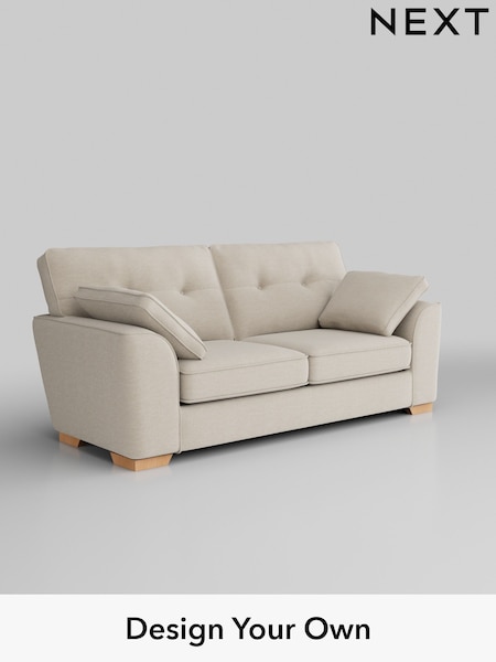 Fine Chenille Easy Clean/Oyster Stamford Buttoned Back (W43375) | £1,299