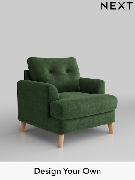 Luxe Chenille/Dark Green Parker Buttoned Back (W43426) | £1,025