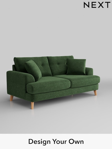 Luxe Chenille/Dark Green Parker Buttoned Back (W43426) | £1,550