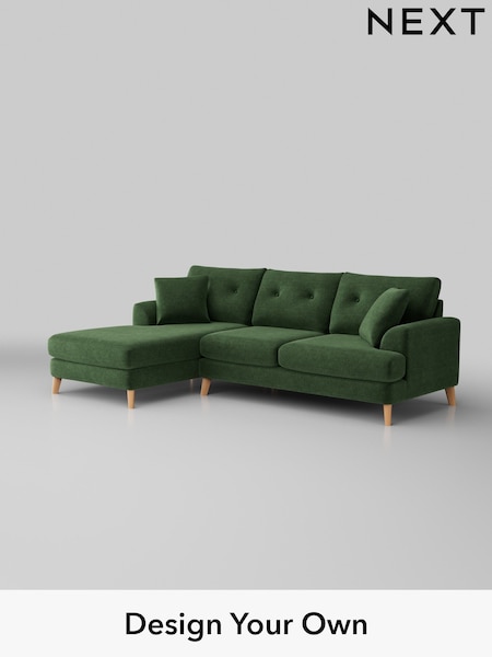 Luxe Chenille/Dark Green Parker Buttoned Back (W43426) | £2,299