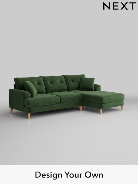 Luxe Chenille/Dark Green Parker Buttoned Back (W43426) | £2,299