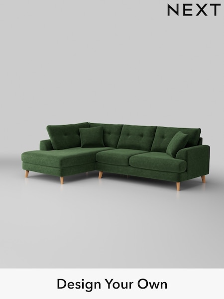 Luxe Chenille/Dark Green Parker Buttoned Back (W43426) | £2,475