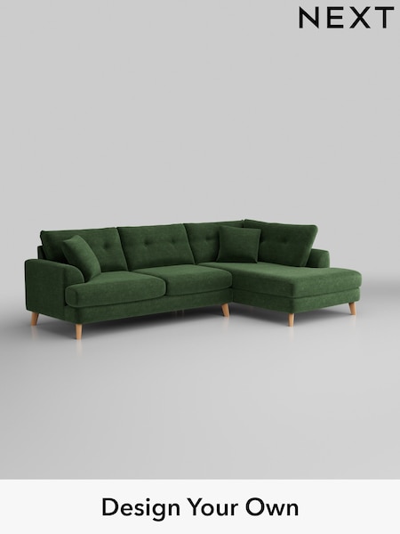 Luxe Chenille/Dark Green Parker Buttoned Back (W43426) | £2,575