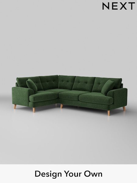 Luxe Chenille/Dark Green Parker Buttoned Back (W43426) | £2,550