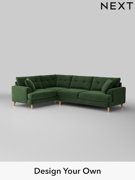 Luxe Chenille/Dark Green Parker Buttoned Back (W43426) | £2,599