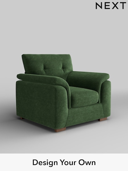 Luxe Chenille/Dark Green Hayden Buttoned Back (W43427) | £850