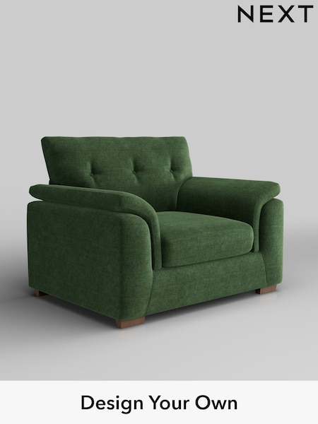 Luxe Chenille/Dark Green Hayden Buttoned Back (W43427) | £950