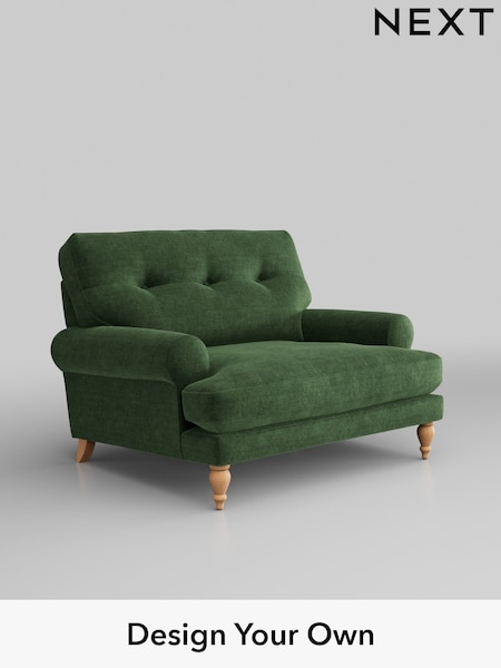 Luxe Chenille/Dark Green Erin Buttoned Back Deep Sit (W43431) | £1,075
