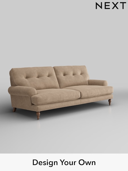 Luxe Chenille/Mid Camel Beige Erin Buttoned Back Deep Relaxed Sit (W43436) | £1,525