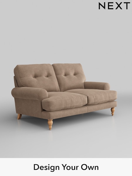 Luxe Chenille/Mid Natural Erin Buttoned Back Deep Relaxed Sit (W43479) | £1,325
