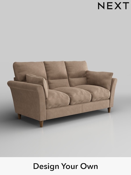 Luxe Chenille/Mid Natural Hartley Highback Relaxed Sit (W43480) | £1,425