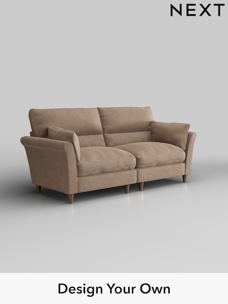Luxe Chenille/Mid Natural Hartley Highback Relaxed Sit (W43480) | £1,525