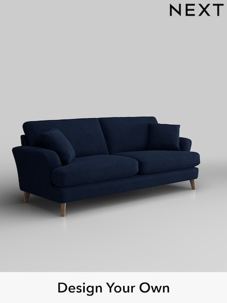 Luxe Chenille/Navy Blue Conway Relaxed Sit (W43488) | £1,550