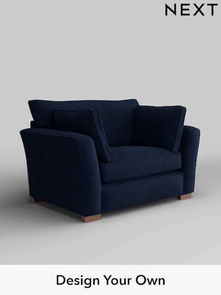 Luxe Chenille/Navy Blue Heath Highback (W43490) | £950